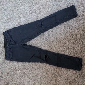 Black denim ripped skinny jeans